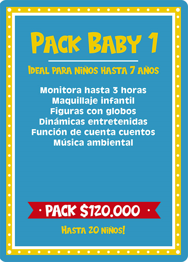 Pack Baby 1 para cumpleaños de niños pequeños