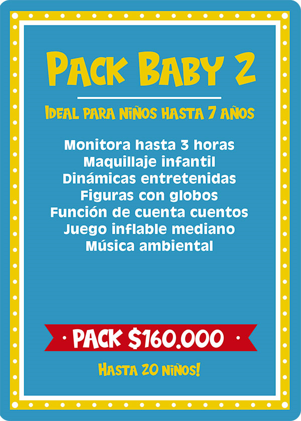 Pack Baby 2 para cumpleaños de niños pequeños