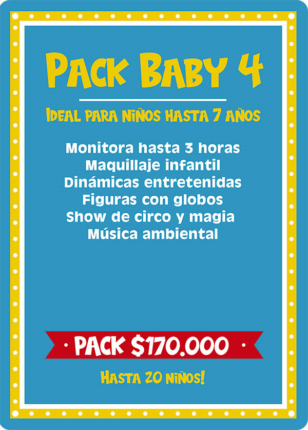 Pack Baby 4 para cumpleaños de niños pequeños