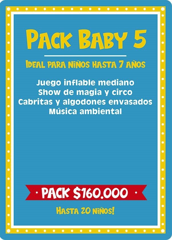 Pack Baby 5 para cumpleaños de niños pequeños